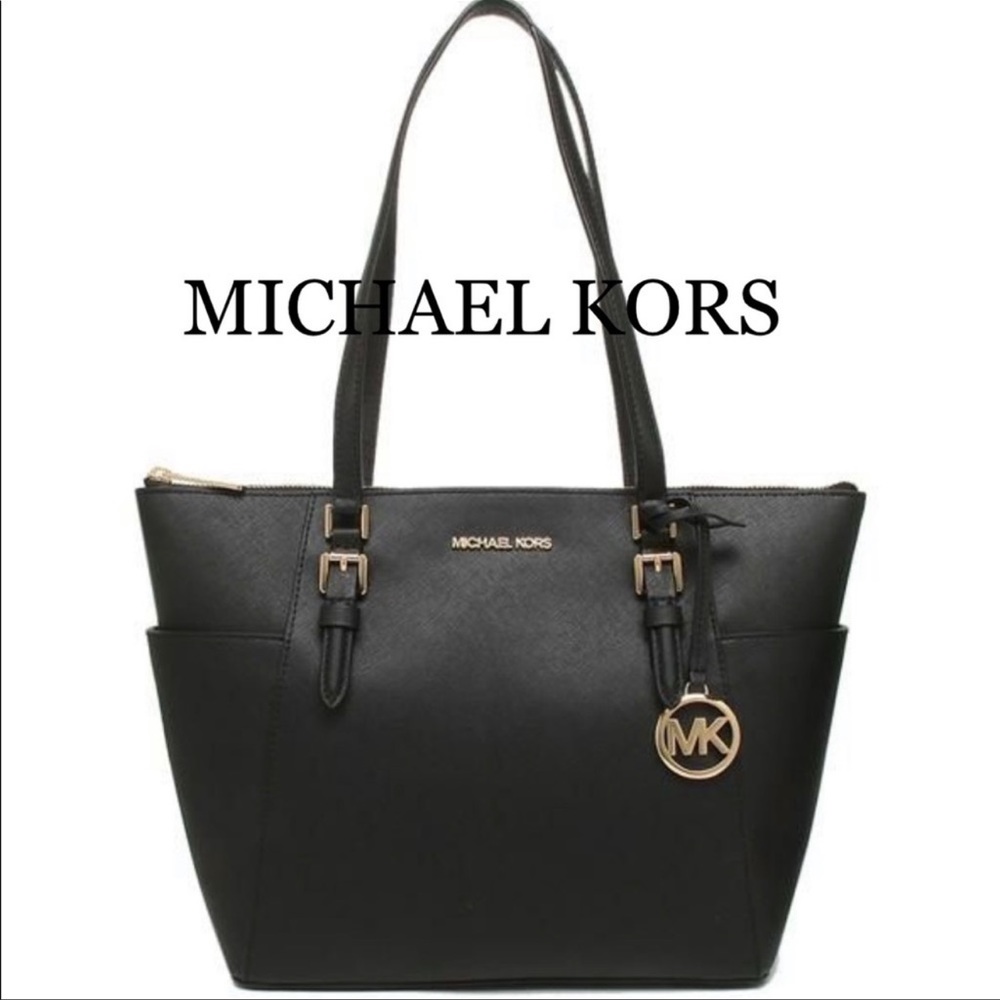 MICHAEL KORS Charlotte Large Leather Top-Zip Tote - Picture 3 of 16